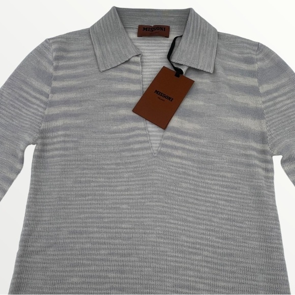 Missoni Sweater Wool Knit Long Sleeve Polo‎ Sz S IT 40 - Picture 7 of 10
